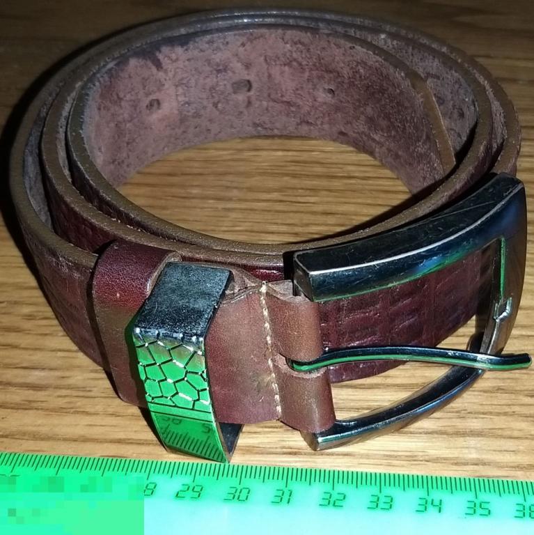 Ремень.Брючный.Кожа. Фирма. Крокодил?Одежда.Аксессуар. ПОДАРОК. 