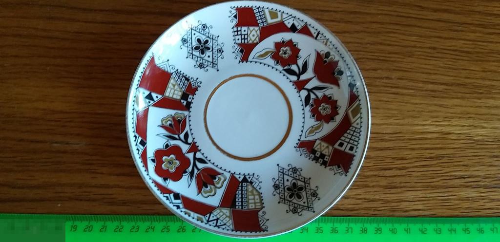 Фарфор.ЛФЗ.БЛЮДЦЕ. КРАСНАЯ МАРКА.СССР. 