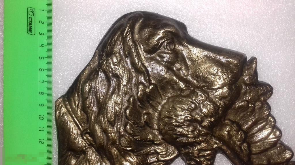 Барельеф.Спаниэль?Утка. Чугун?Подарок.Статуэтка? Настенное.Панно. Дёшево.Распродажа. Литье.Охота. 