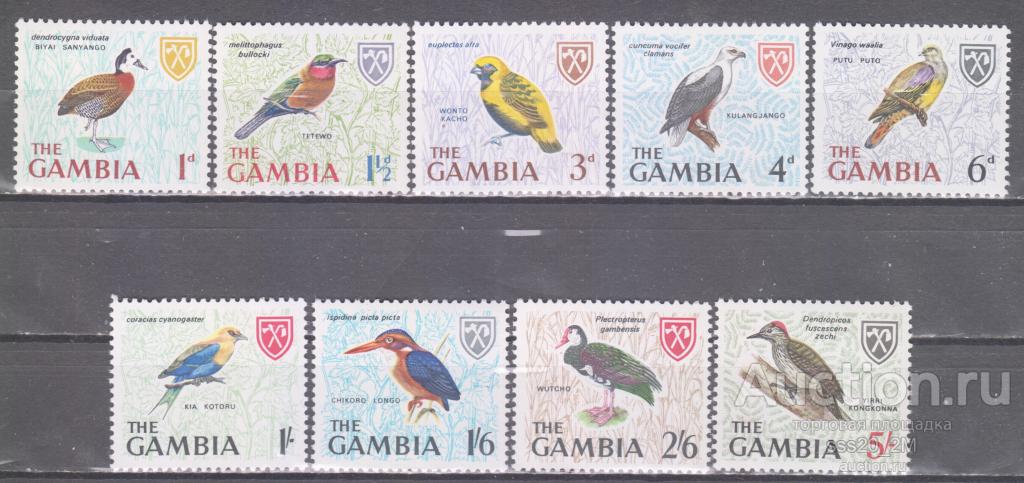 Гамбия 1966 птицы Mi211,212,214-220 MNH