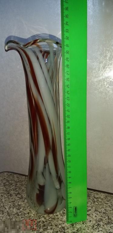 Ваза.Цветное. Муранское?Стекло. ПОСУДА.ВИНТАЖ.ПОДАРОК.ИНТЕРЬЕР.