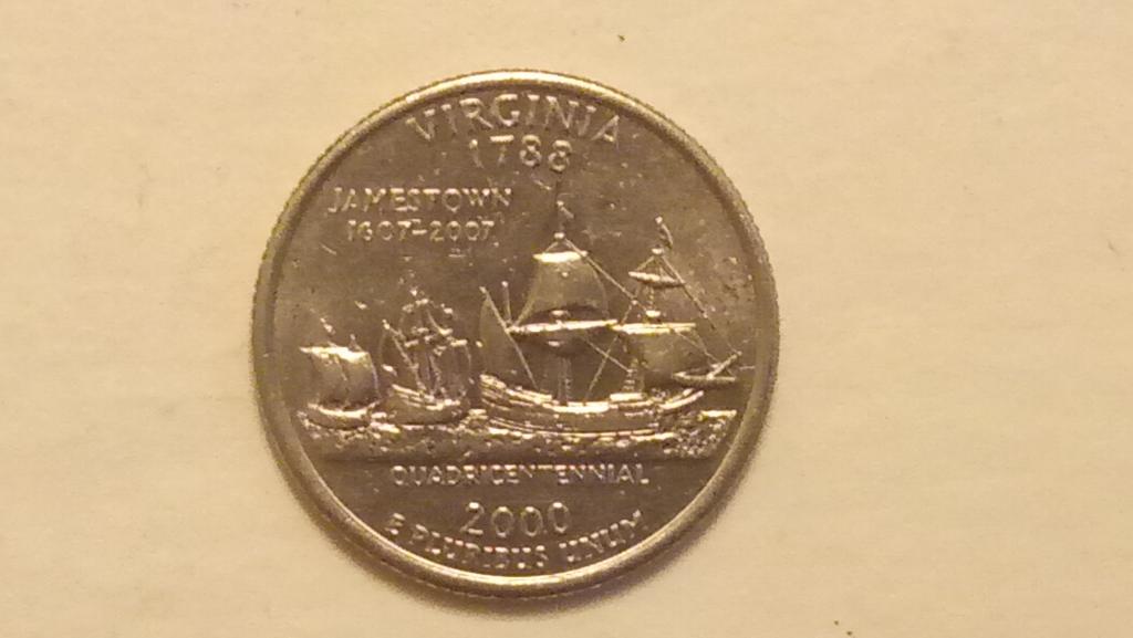 монета СГА (Вашингтон). 25 ц. штат. б/у.