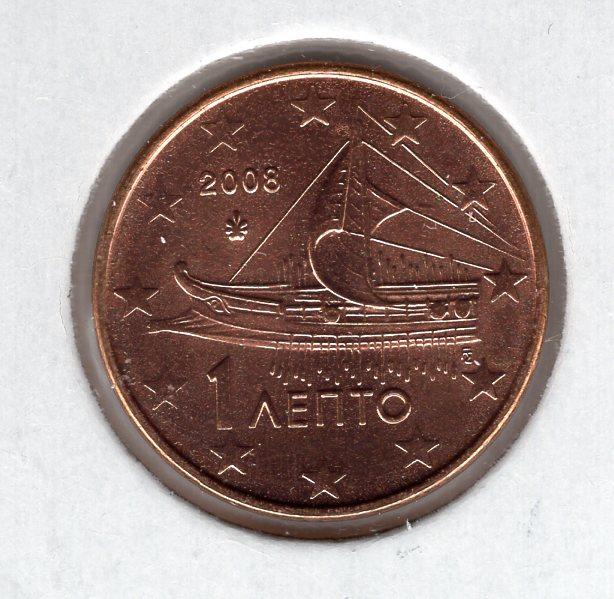 1 евроцент - Греция - 2008 - UNC
