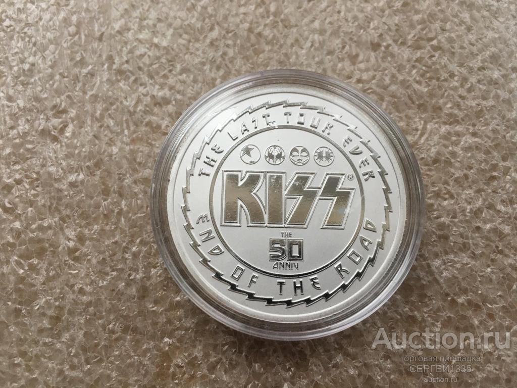Ниуэ 2 доллара 2023 KISS КИСС 50 лет рок-группы Музыка СЕРЕБРО #2