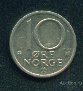 Норвегия 10 эре 1977 (409а)