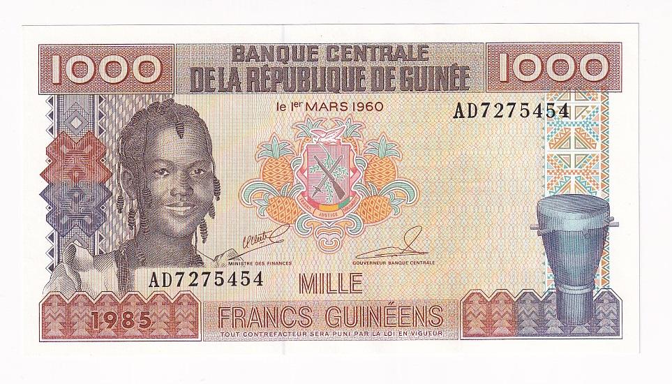 Гвинея Банкнота 1000 франков 1985 год UNC (37449)