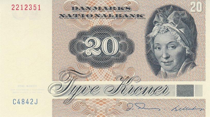 Дания Банкнота 20 крон 1984 год UNC (18932)