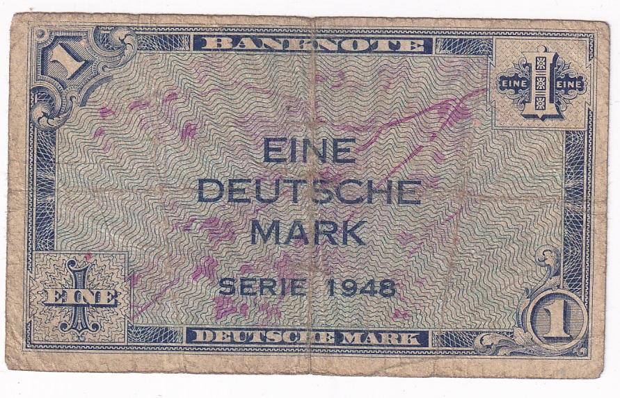 ФРГ Банкнота 1 марка 1948 год VF (30683)