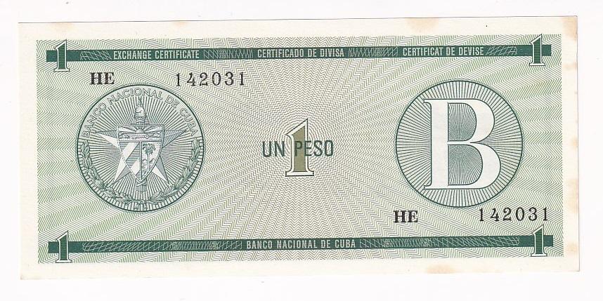 Куба Банкнота 1 песо 1985 год* AUNC (6933)