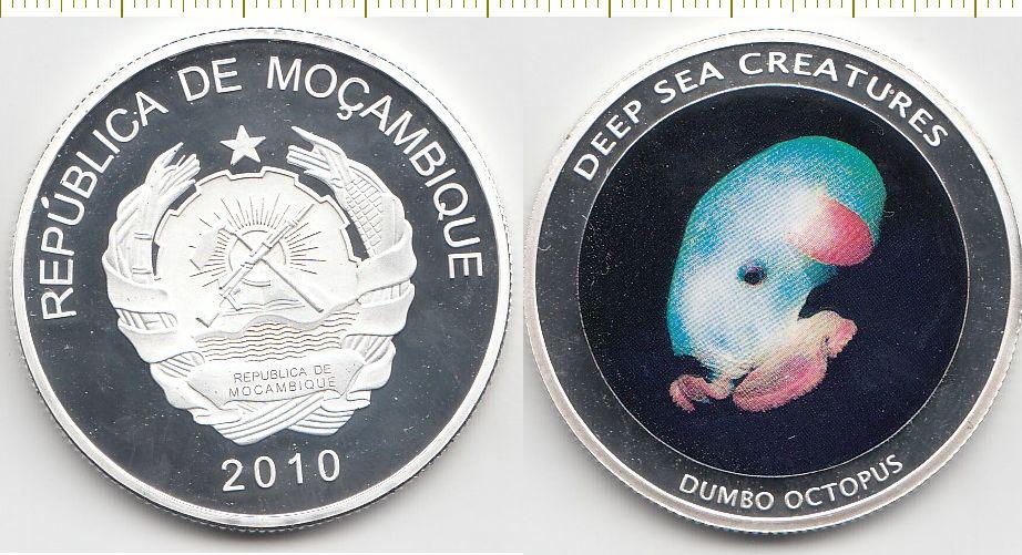 Мозамбик Монетовидный жетон 2010 год - Осьминог Думбо PROOF (25206)