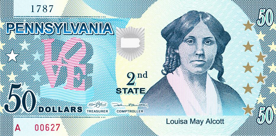 США Банкнота 50 долларов - Пенсильвания UNC (9797)