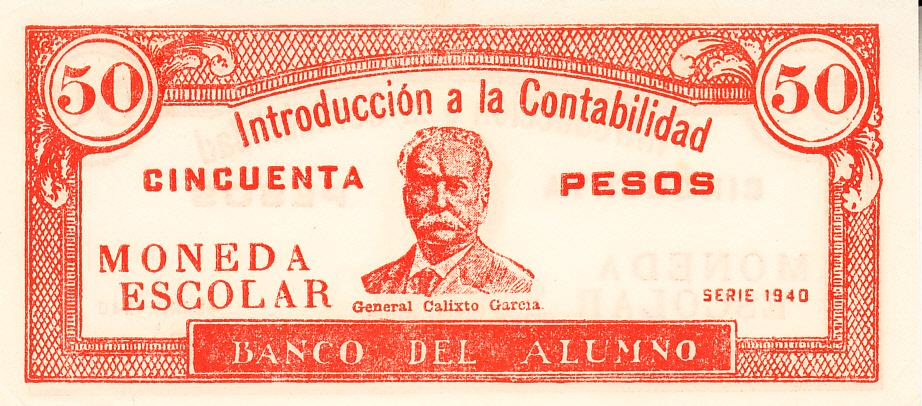 Куба Бона 50 песо Официальный выпуск Банка Кубы для учеников школ UNC (10238)