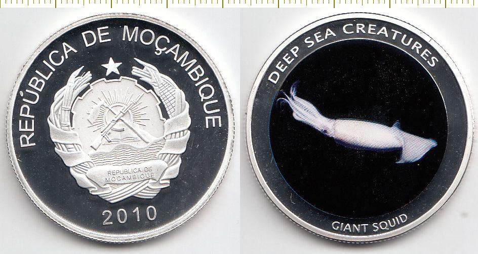 Мозамбик МонетовидныЙ жетон 2010 год - Гигантский кальмар PROOF (24128)