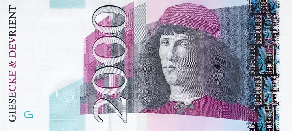 Германия Тестовая банкнота 2000 UNC (9887)