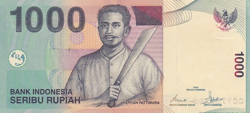 Индонезия Банкнота 1000 рупий 2000 (2006) год AUNC (24016)