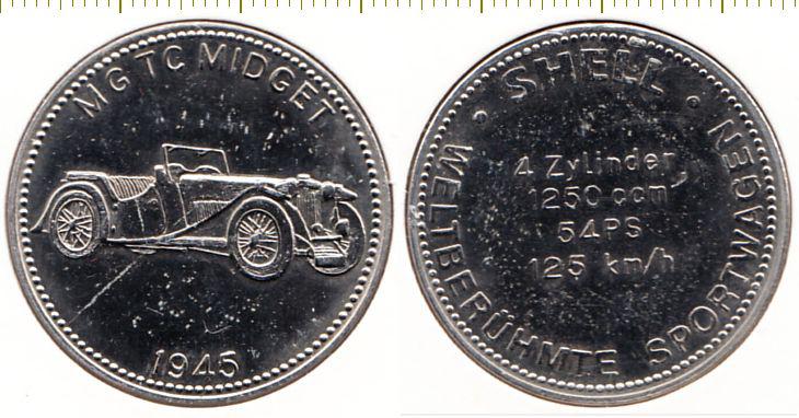 ФРГ Монетовидный жетон Shell - MG TC Midget UNC (12201)