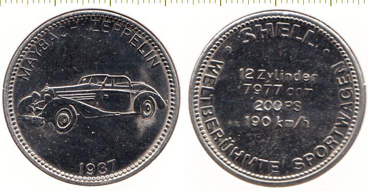 ФРГ Монетовидный жетон Shell - Maybach Zeppelin UNC (12202)