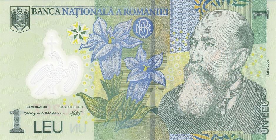 Румыния Банкнота 1 лей 2013 год UNC (28432)