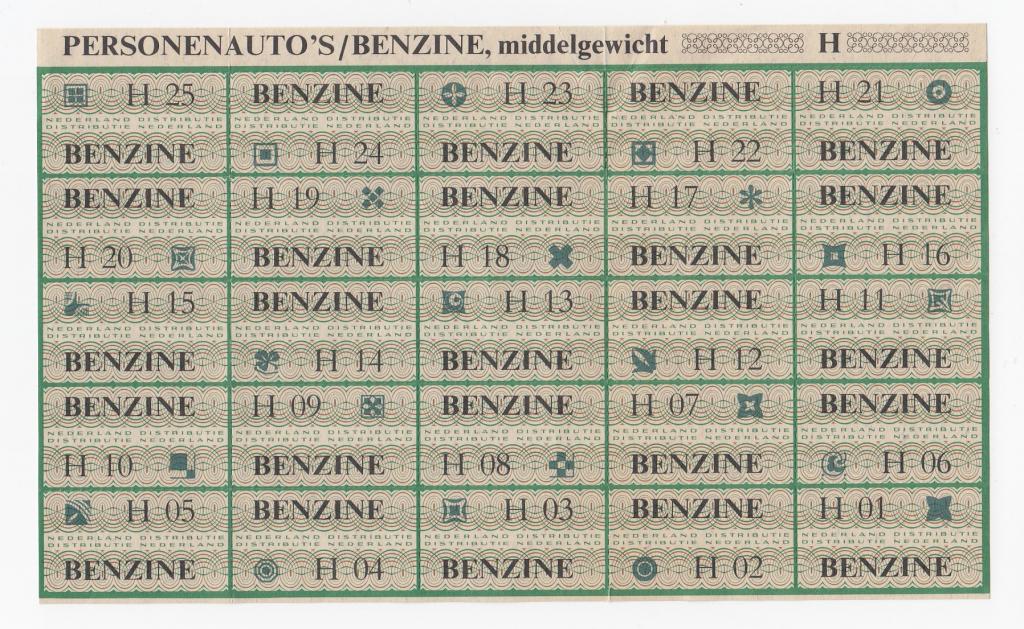 Нидерланды Талоны на бензин Лист из 25 штук  (27648)