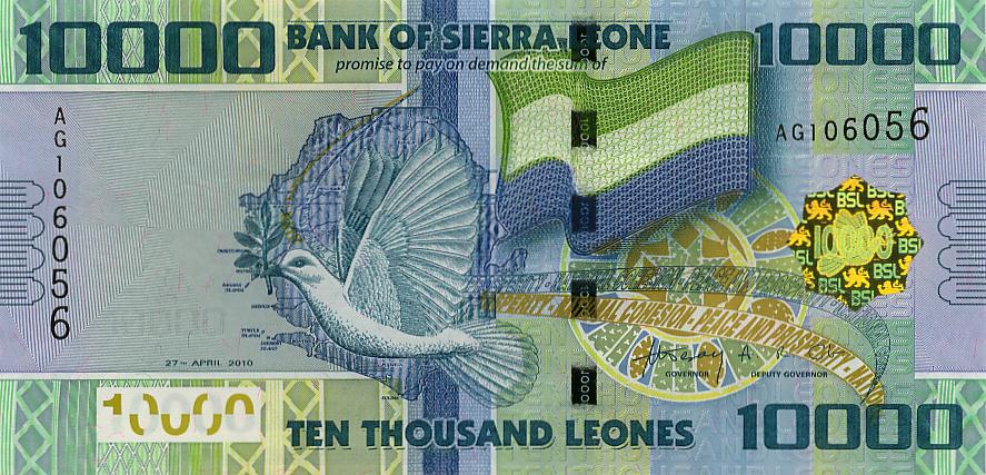 Сьерра-Леоне Банкнота 10000 леоне 2010 год UNC (1149)