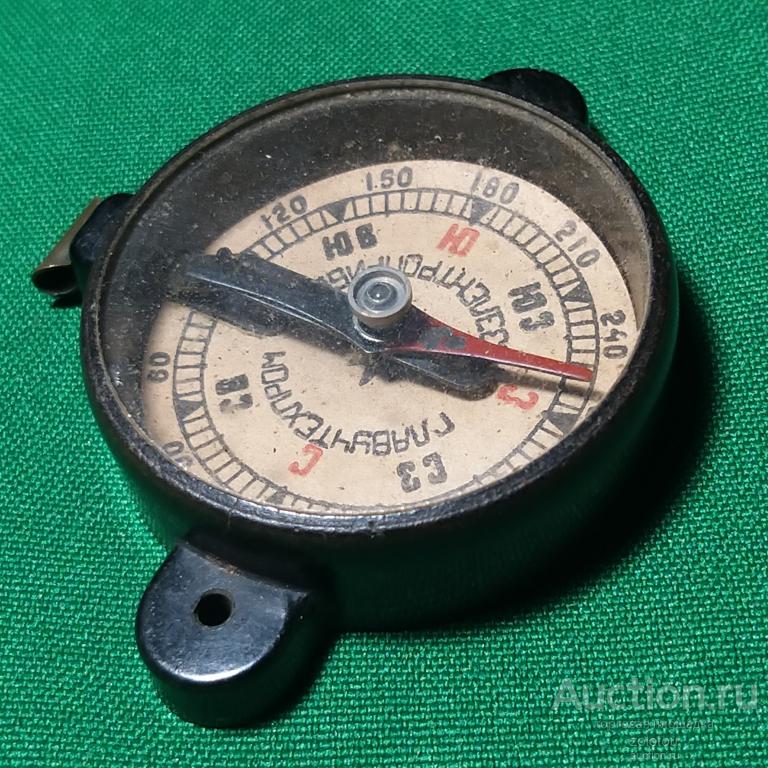 Старинный компас, карболит, редкое клеймо, шикарный