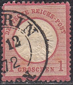 1872 Германия Германская империя Рейх Стандарт Герб большой № 19 гаш. 8 евро