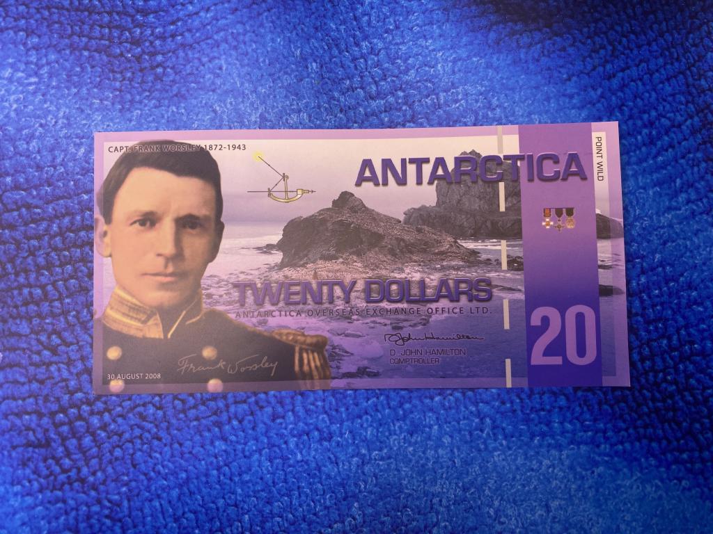 Антарктика 20 доллара, 2008. Пластик. UNC.