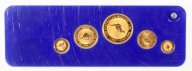 Набор монет Кенгуру 5,15, 25, 50,100 долларов 87-97 гг. Австралия. Золото 999/ Вес 59.1 гр. #64