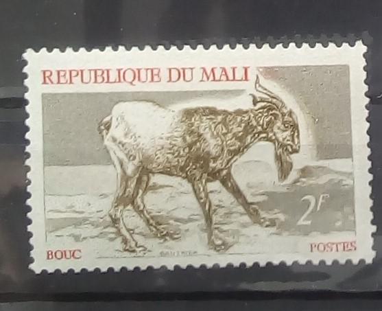 Марка чистая. Мали 1969. Фауна, животные.