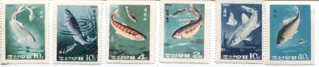 1965 Корея Рыбы 6м *