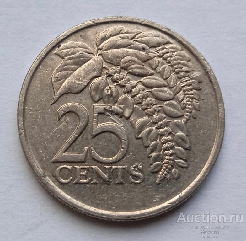 Тринидад и Тобаго 25 центов .1997 г .