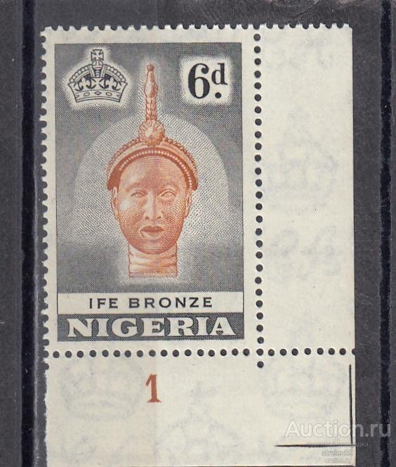 NIGERIA   НИГЕРИЯ   Маски Артефакты   № 78  Угол 1953  Сост** MNH