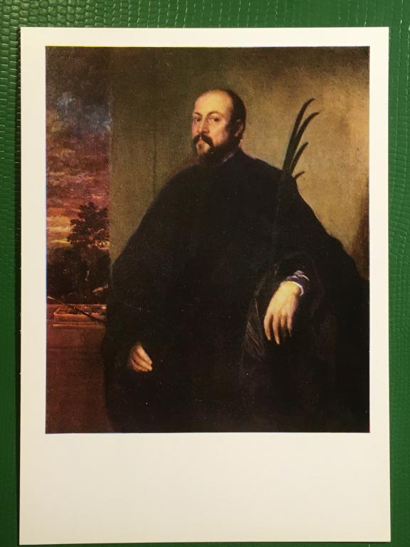 Тициан Вечеллио. Портрет мужчины с пальмовой ветвью. 1985 г.