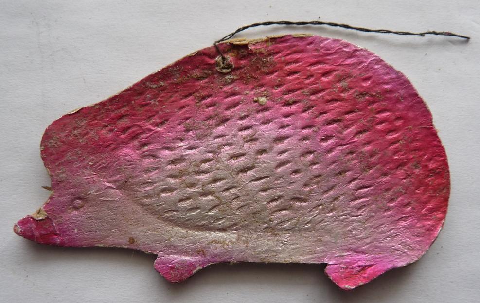 Елочная игрушка Ежик, картонаж, СССР