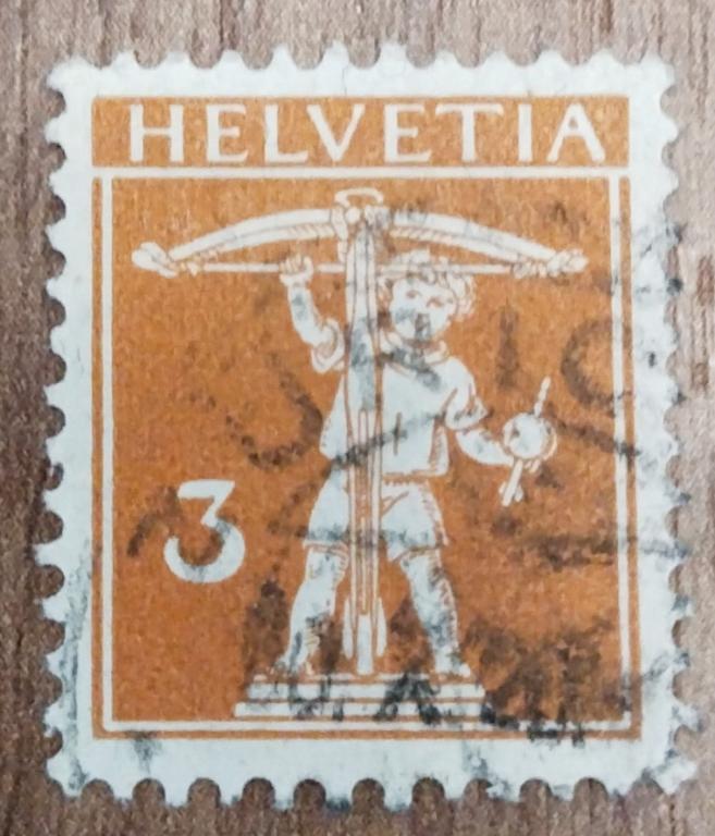 Почтовая марка Швейцария 1921-30  Сын Вильгельма Телля 