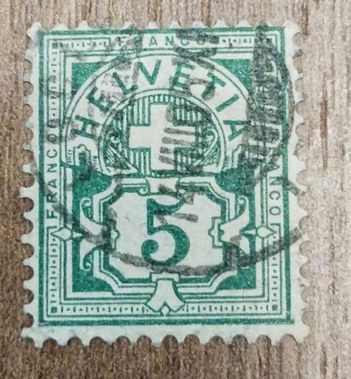 Почтовая марка Швейцария 1882 Стандарт Герб 