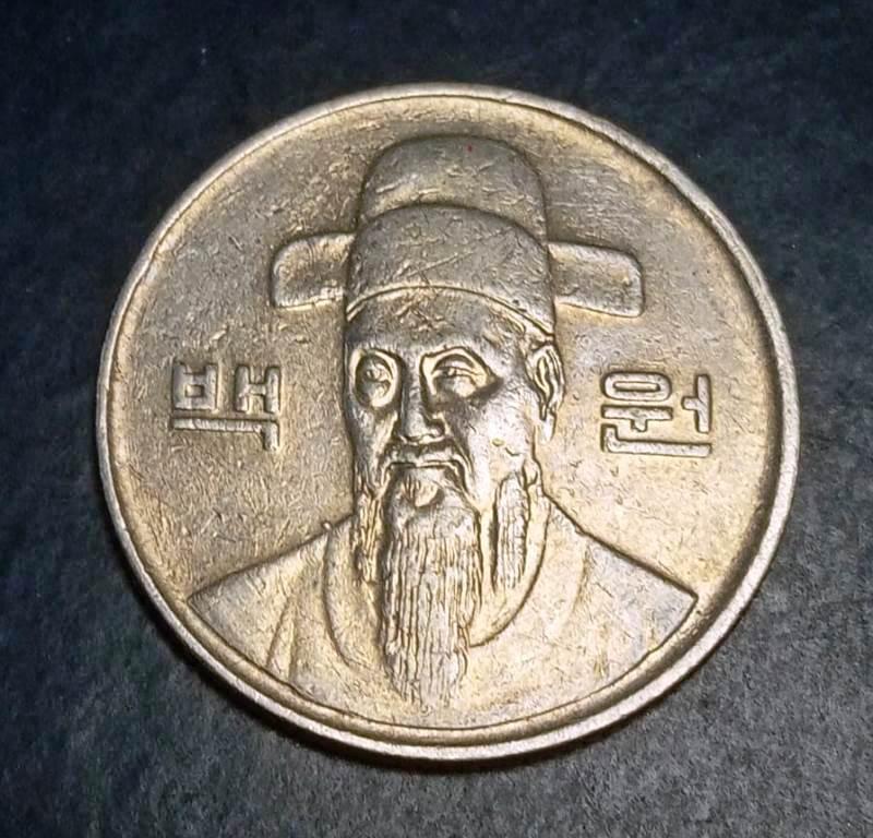 100 вон (won) 1989 года Корея
