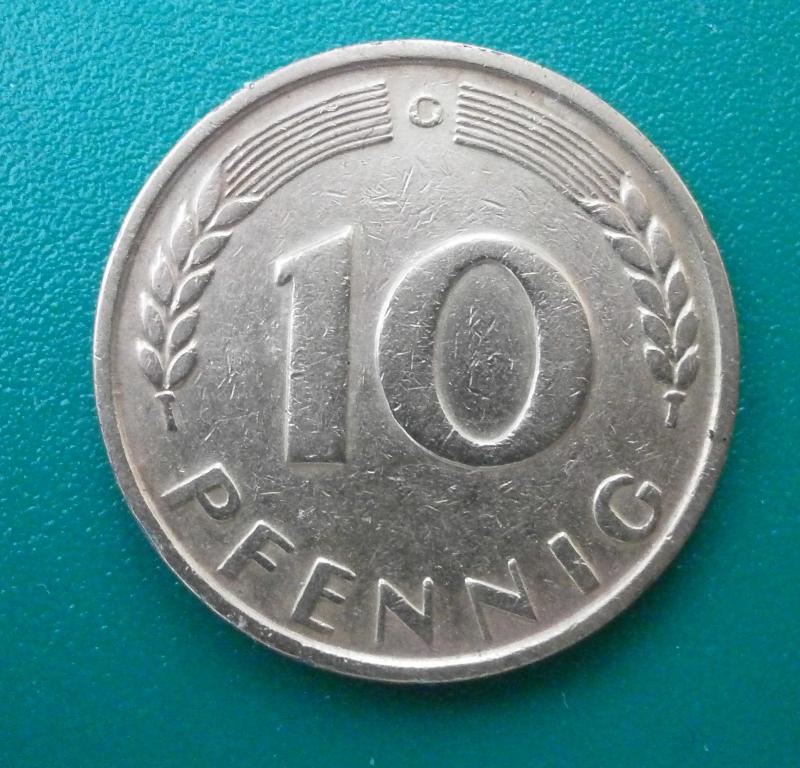 10 пфеннинг. 1949 год. ФРГ. Германия. приличная монета в коллекцию.