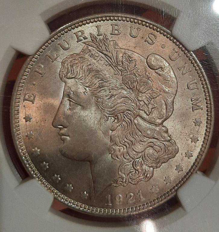 Доллар США Морган 1921 S NGC MS 63