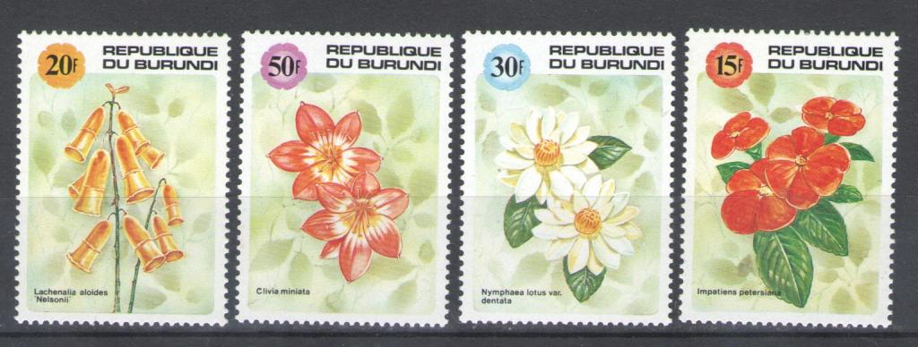 Бурунди 1992г.  Цветы, п/с. MNH.