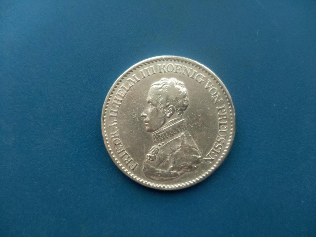 1 талер 1818 год  А Германия Пруссия Фридрих Вильгельм