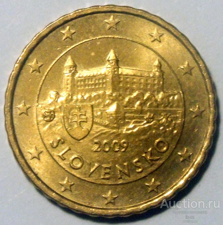 Европейский Союз Словакия 2009 г. 10 центов штемпельный блеск