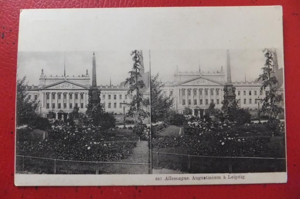 Стерео Открытка Стерео Фото Германия Лейпциг. НУТОВЦЪ, МОСКВА, до 1917 г.