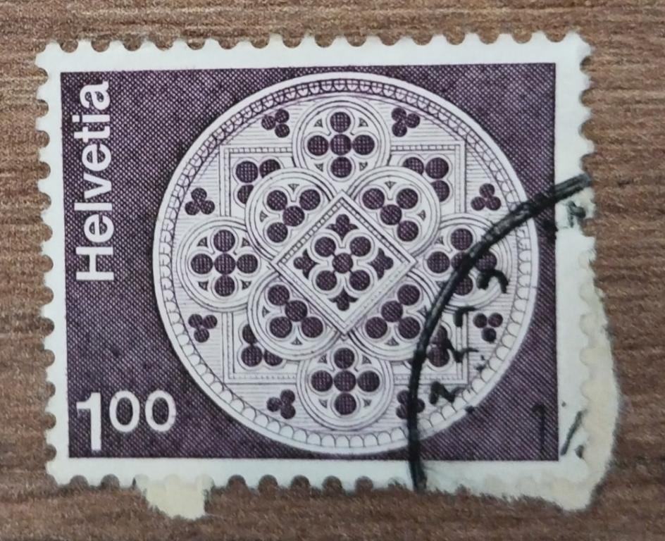 Почтовая марка Швейцария 1974 Искусство Орнамент 