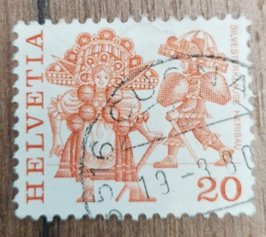 Почтовая марка Швейцария 1977 Легенды фольклор 