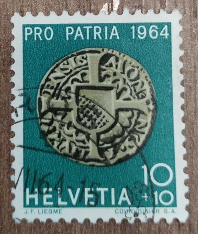 Почтовая марка Швейцария 1964 Монеты 