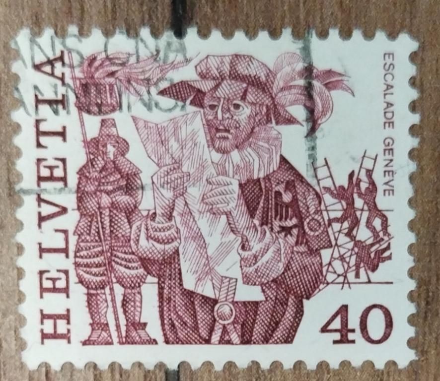 Почтовая марка Швейцария 1977 Легенды фольклор 