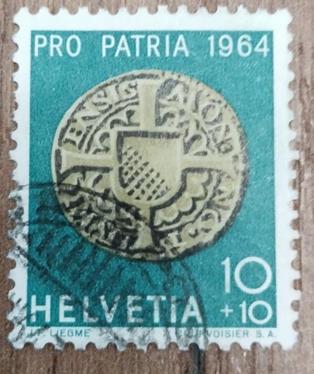 Почтовая марка Швейцария 1964 Монеты 