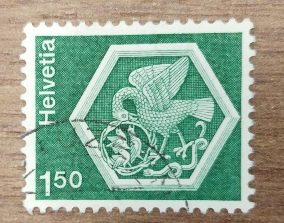 Почтовая марка Швейцария 1974 Искусство Орнамент 