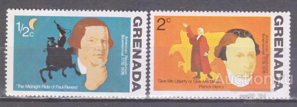 Гренада 1975 200 лет США персоналии Mi657А,659А MNH